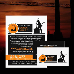 Chimney Sweep Logo Design Chimney Sweeping Service Flyer