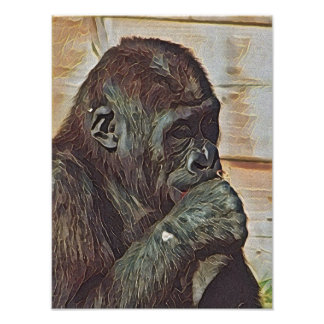 CHIMP ART PHOTO PRINT