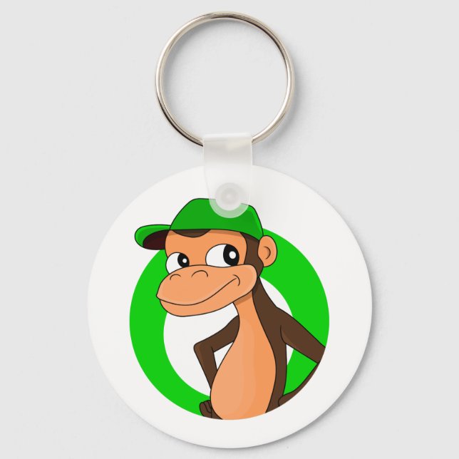 Chimp cartoon keychain (Front)