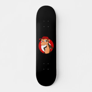 Chimp cartoon skateboard