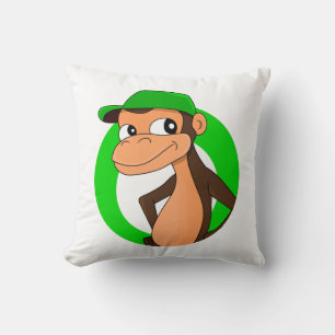 Chimp cartoon throw pillow