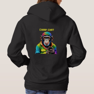 Chimp Chat-Chimpanzee with a Phone- Hoodie