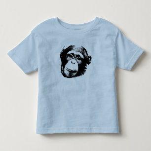Chimp Face - in Black Toddler T-Shirt