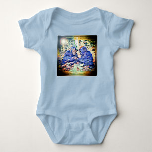Chimp & Gorilla Cooperation 01 Baby Bodysuit