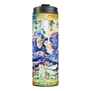 Chimp & Gorilla Cooperation 01 Thermal Tumbler