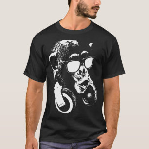 Chimp Monkey With Headphones And Sunglasses T-Shirt