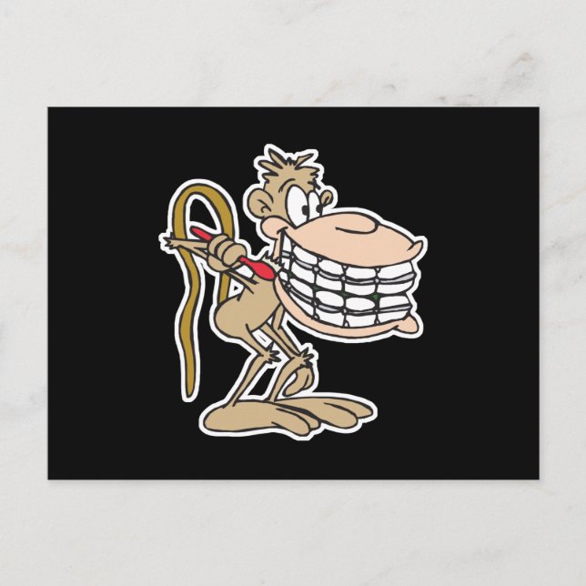 chimp with braces postcard (Front)