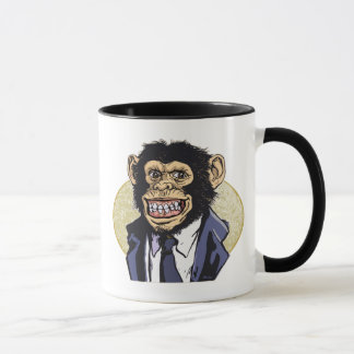 Chimp with Suit by Mudge Studios Mug