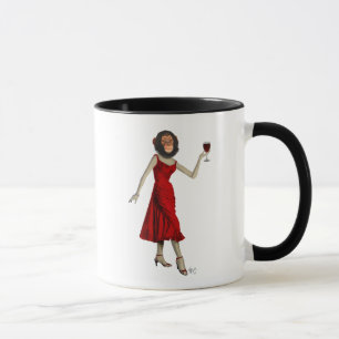 Chimp With Wine Mug