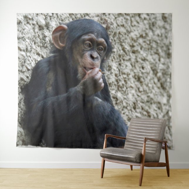 Chimpanzee 013 tapestry (In Situ (Horizontal))