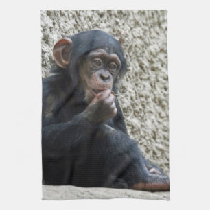 Chimpanzee 013 tea towel