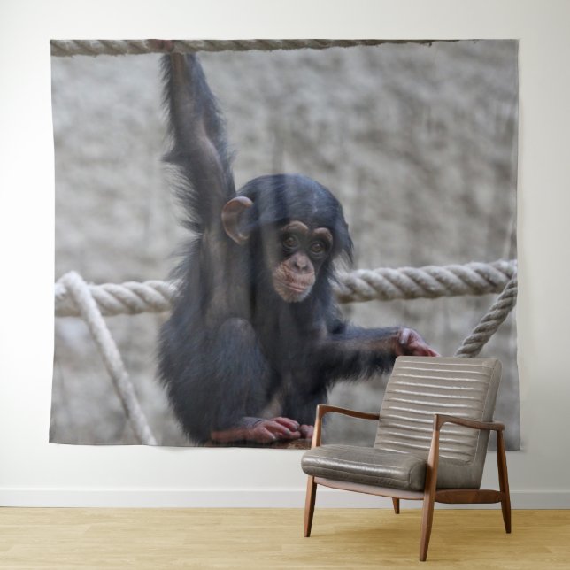 Chimpanzee 017 tapestry (In Situ (Horizontal))