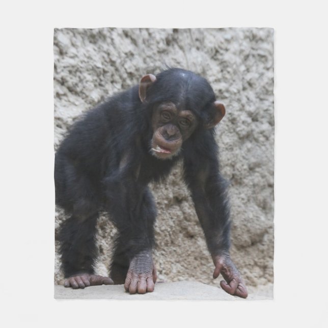 Chimpanzee 031 fleece blanket (Front)