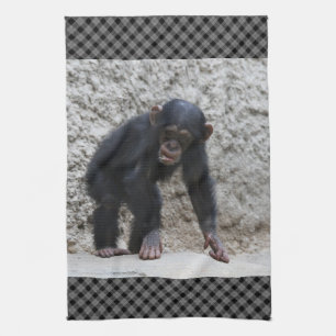 Chimpanzee 031 tea towel