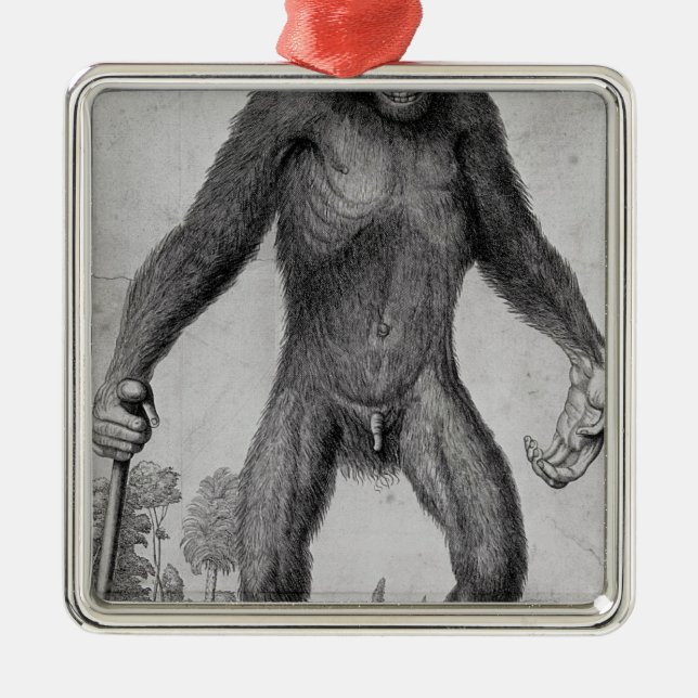 Chimpanzee, 1699 metal tree decoration (Front)