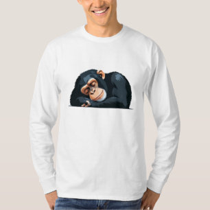 Chimpanzee Adorable Cute Animal Sleeping Relaxing T-Shirt