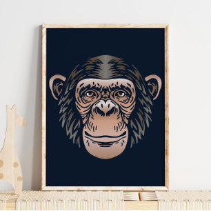 Chimpanzee African Print Chimpanzee Animal Print
