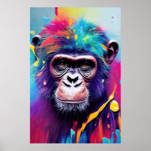 Chimpanzee Ape Animal Discovery Adventure Nature  Poster