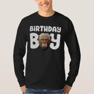 Chimpanzee Birthday Boy Party Kids Boys Chimpanzee T-Shirt