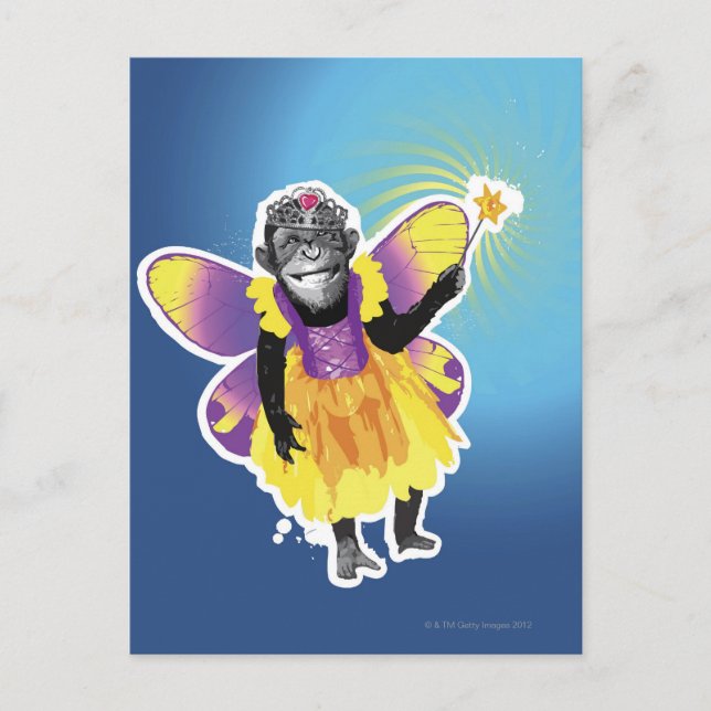 Chimpanzee Fairy Postcard (Front)
