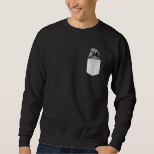 Chimpanzee Fake Pocket Art Monkey Chimp Ape Animal Sweatshirt