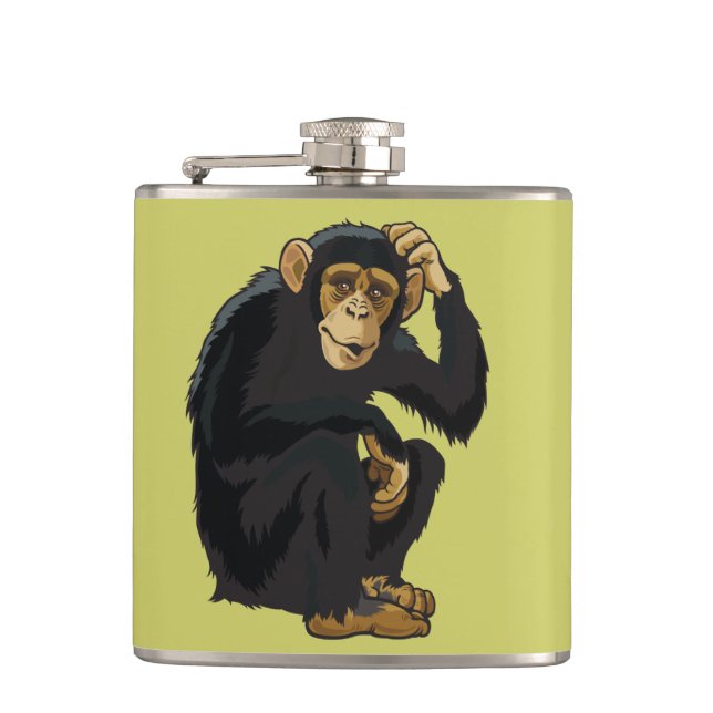 chimpanzee hip flask (Front)