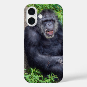 Chimpanzee In Green Plants iPhone 16 Case