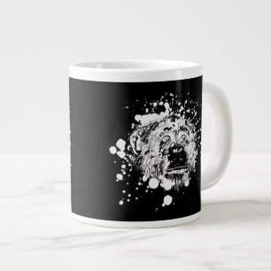 Chimpanzee in White Splash Large Coffee Mug