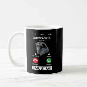 Chimpanzee Is Calling Art Monkey Chimp Ape Animal  Coffee Mug
