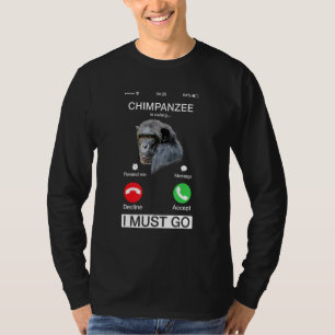 Chimpanzee Is Calling Art Monkey Chimp Ape Animal T-Shirt