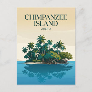 Chimpanzee Island Liberia Postcard
