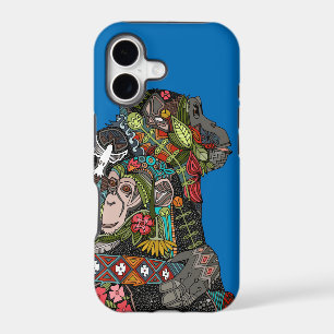 chimpanzee love blue