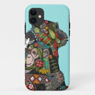 chimpanzee love sky iPhone 11 case