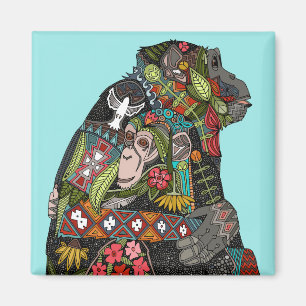 chimpanzee love sky magnet