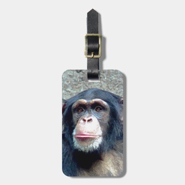 Chimpanzee Luggage Tags (Front Vertical)