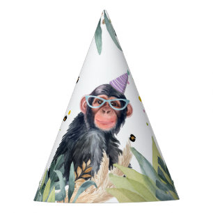 Chimpanzee Monkey Party Animals Safari Birthday Hat