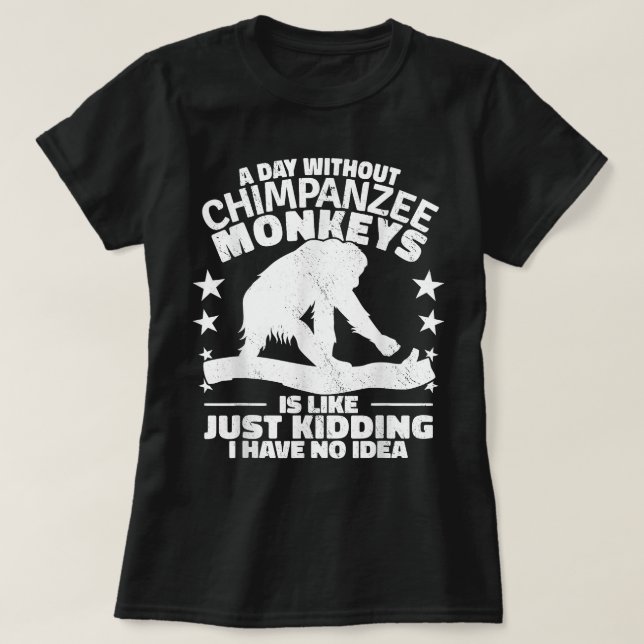 Chimpanzee monkey squad Primates chimpanzee vintag T-Shirt (Design Front)