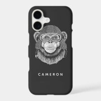 Chimpanzee Motorcycle Rider | Add Your Name