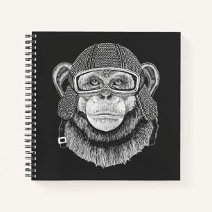 Chimpanzee Motorcycle Rider Notebook