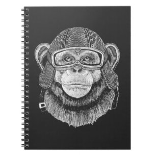 Chimpanzee Motorcycle Rider Notebook