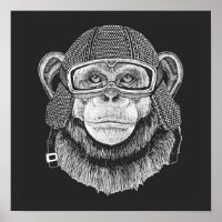 Chimpanzee Motorcycle Rider