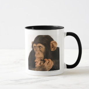 Chimpanzee (Pan troglodytes). Young playfull 2 Mug