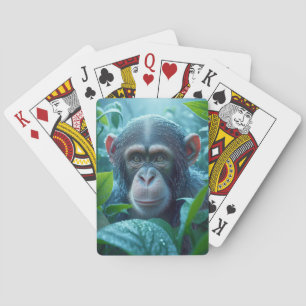 CHIMPANZEE  PLAYING CARDS