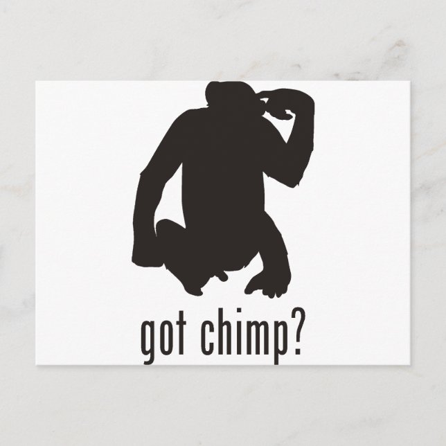 Chimpanzee Postcard (Front)