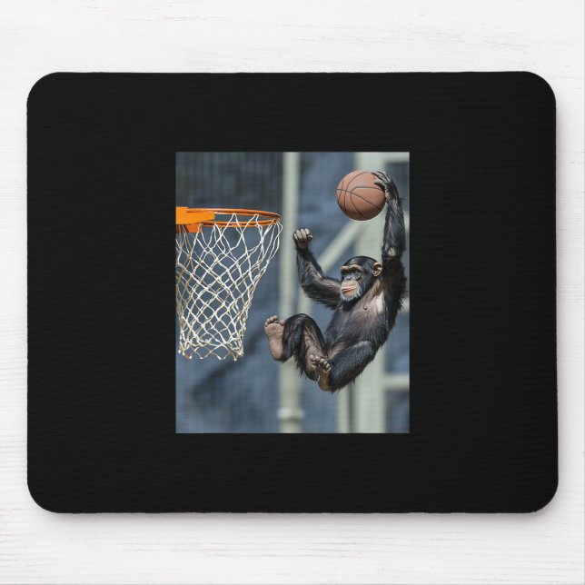 Chimpanzee Sketll Monkey Funny Graphic  Mouse Pad (Front)