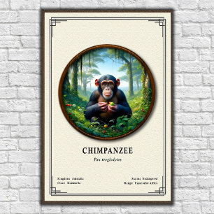 Chimpanzee Zoology Series Poster