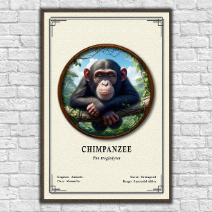Chimpanzee Zoology Series Poster