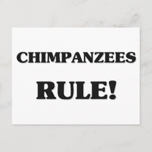 Chimpanzees Rule Postcard (Front)