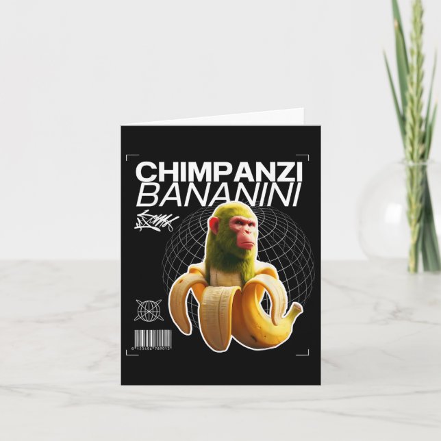 Chimpanzi Bananini Fun Character Art  Card (Front)