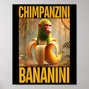 Chimpanzini Bananini Italian Brainrot Meme Boys Gi Poster